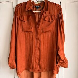 Simply Vera Vera Wang Rust Button-Down Shirt